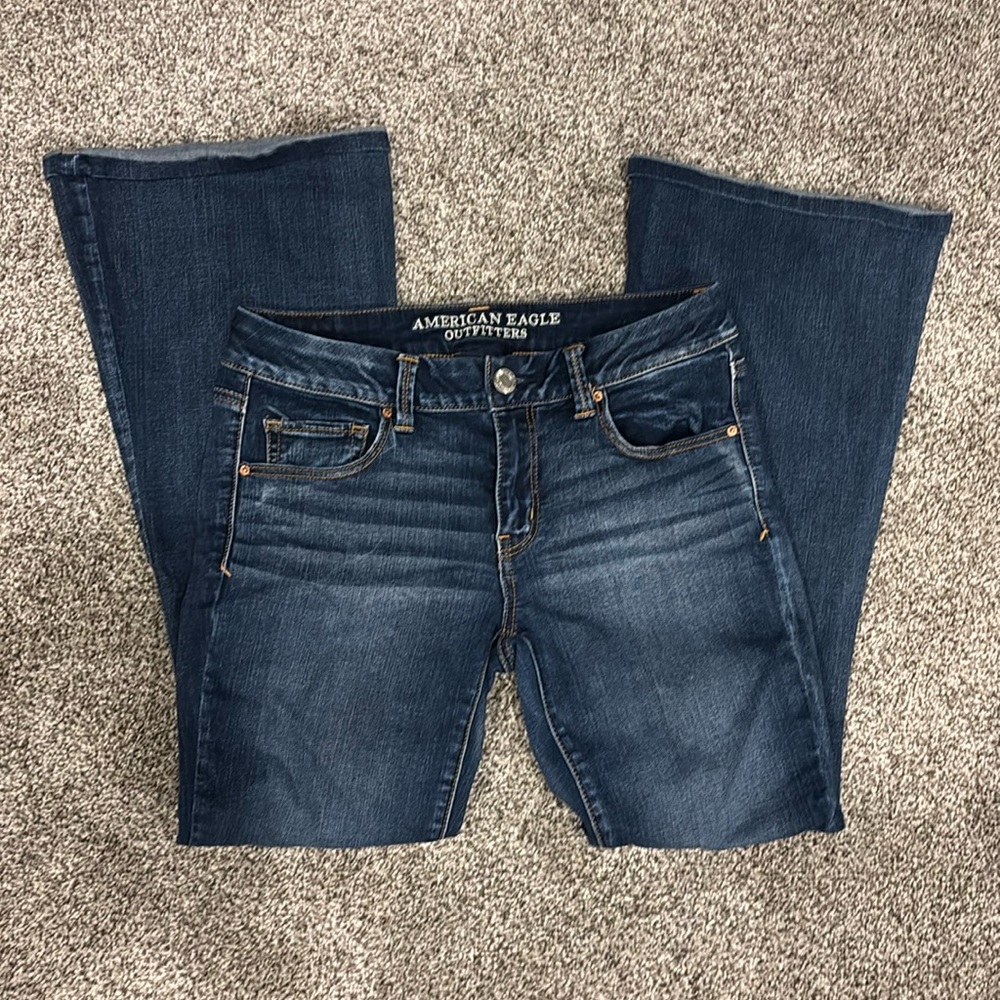 Vintage American Eagle Low Waisted Flare Jeans Size 8